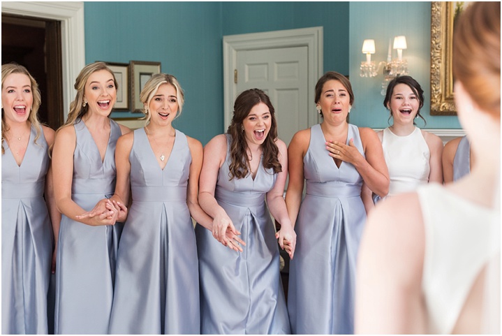 bridesmaids reveal for summer poinsett club wedding