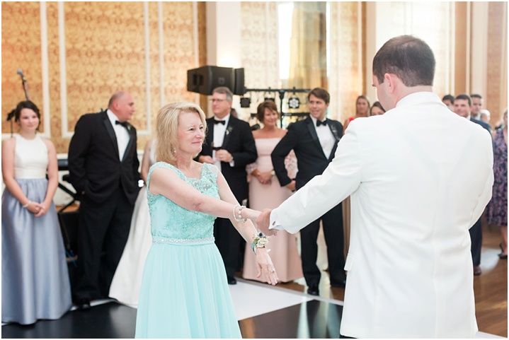 mother son first dance wedding reception at poinsett club
