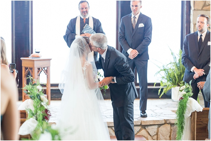 dad giving daughter away at wedding ceremony greenville sc