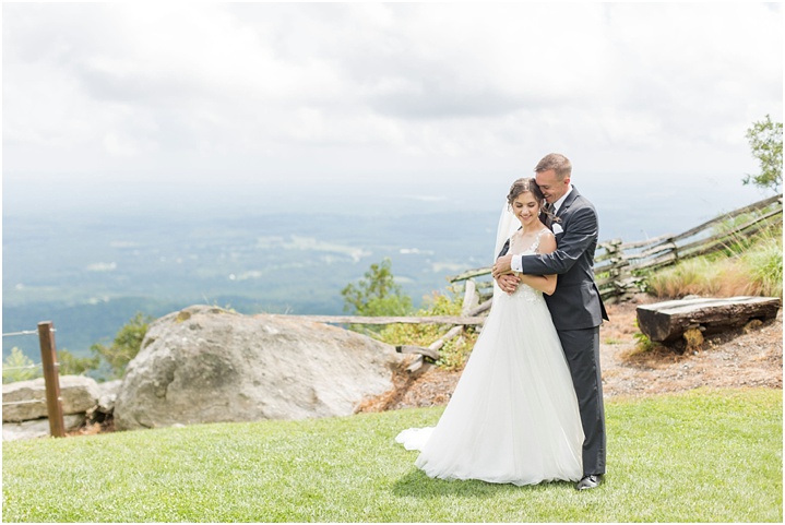 mountaintop bride and groom wedding day 