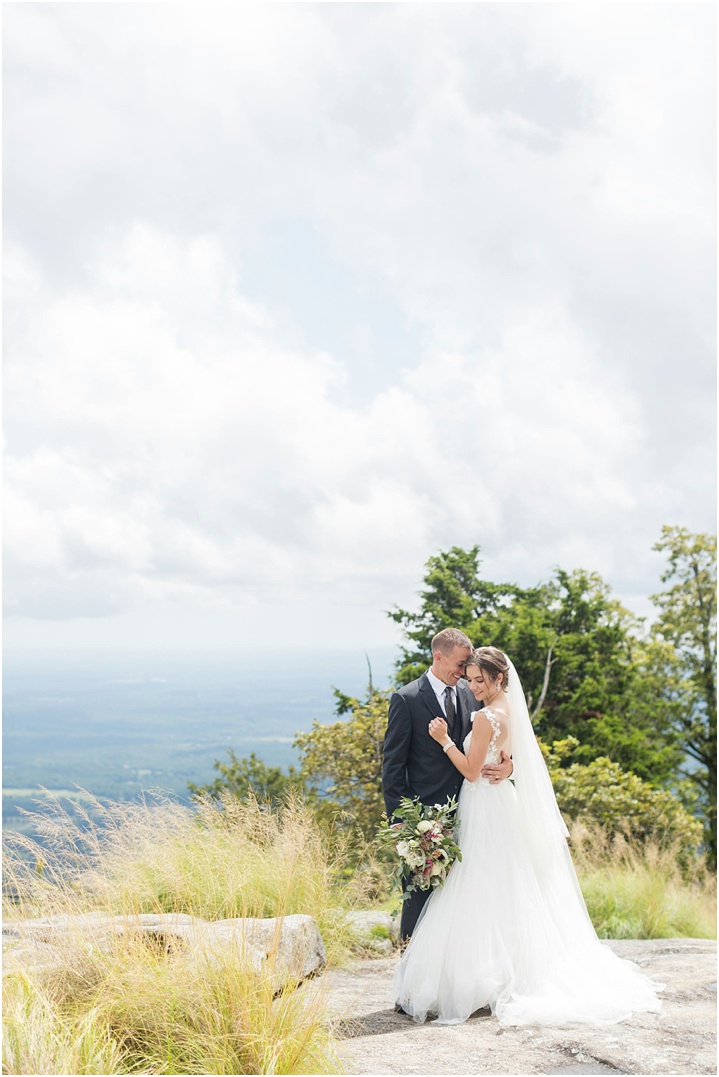 mountaintop bride and groom wedding portraits