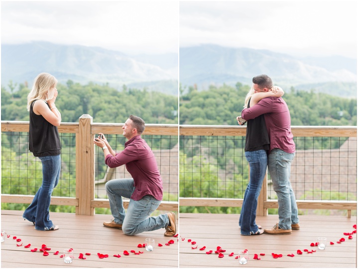 surprise proposal in the mountains