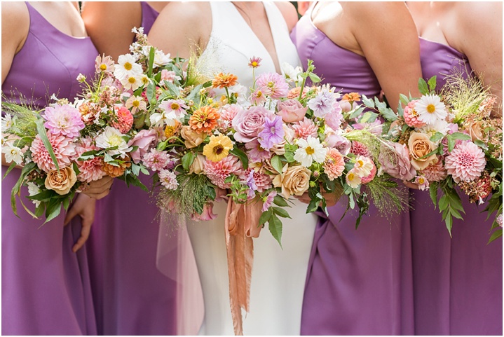 asymmetrical bridal bouquet greenville sc