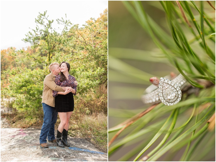 pear shaped engagement ring fall photos
