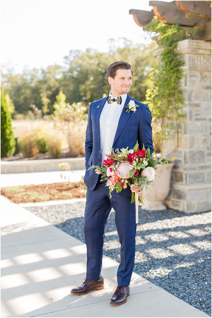 luxury fall wedding groom style