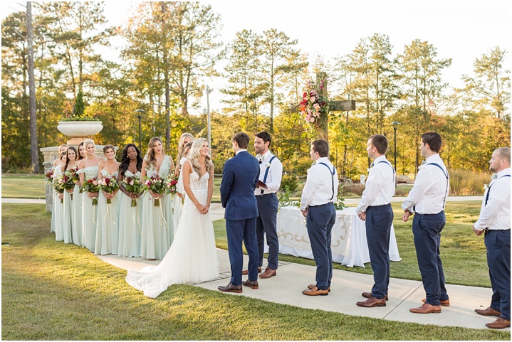 early fall outdoor ceremony