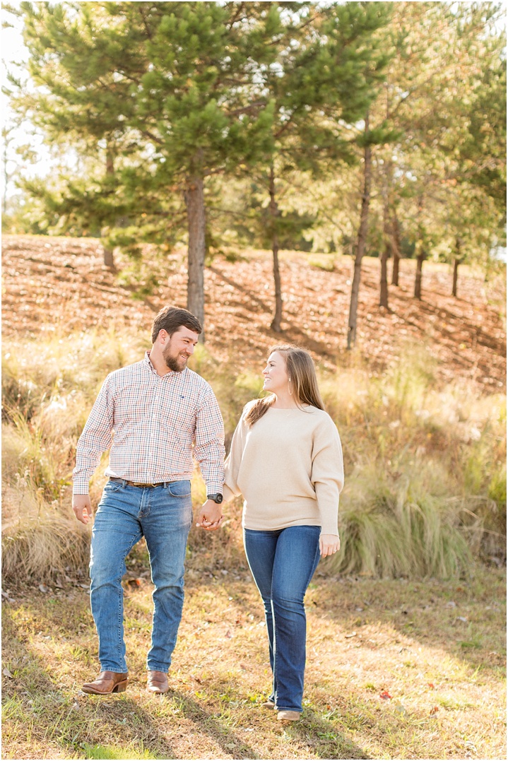 light and airy fall engagement