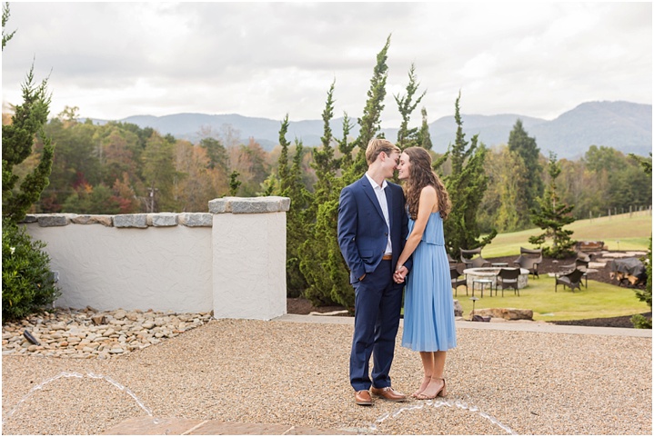 engagement photos in the mountains south carolina