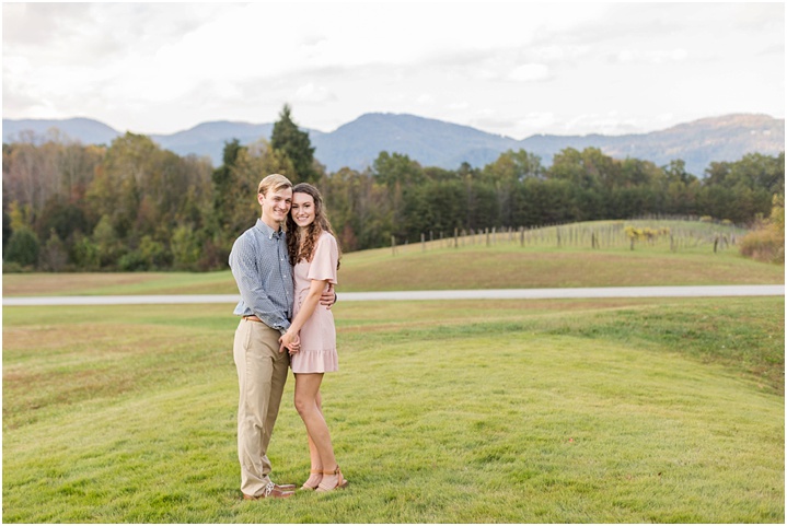 engagement session in the mountains greenville sc