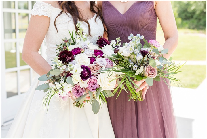 lavender details wedding bridesmaid bouquet