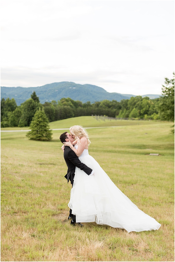 light and airy bride and groom portraits in the mountains