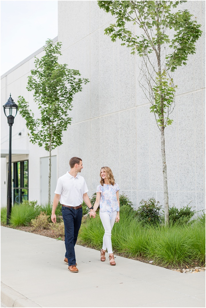 bright and airy greenville engagement photos