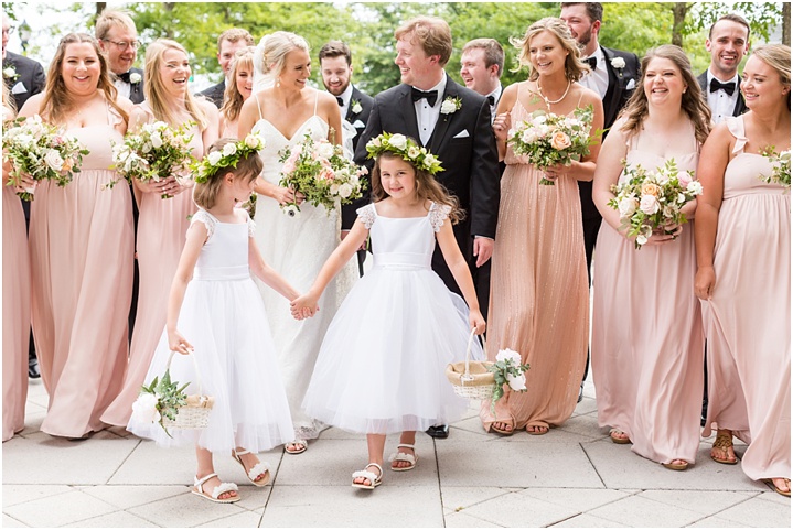 bright and airy bridal party greenville sc wedding