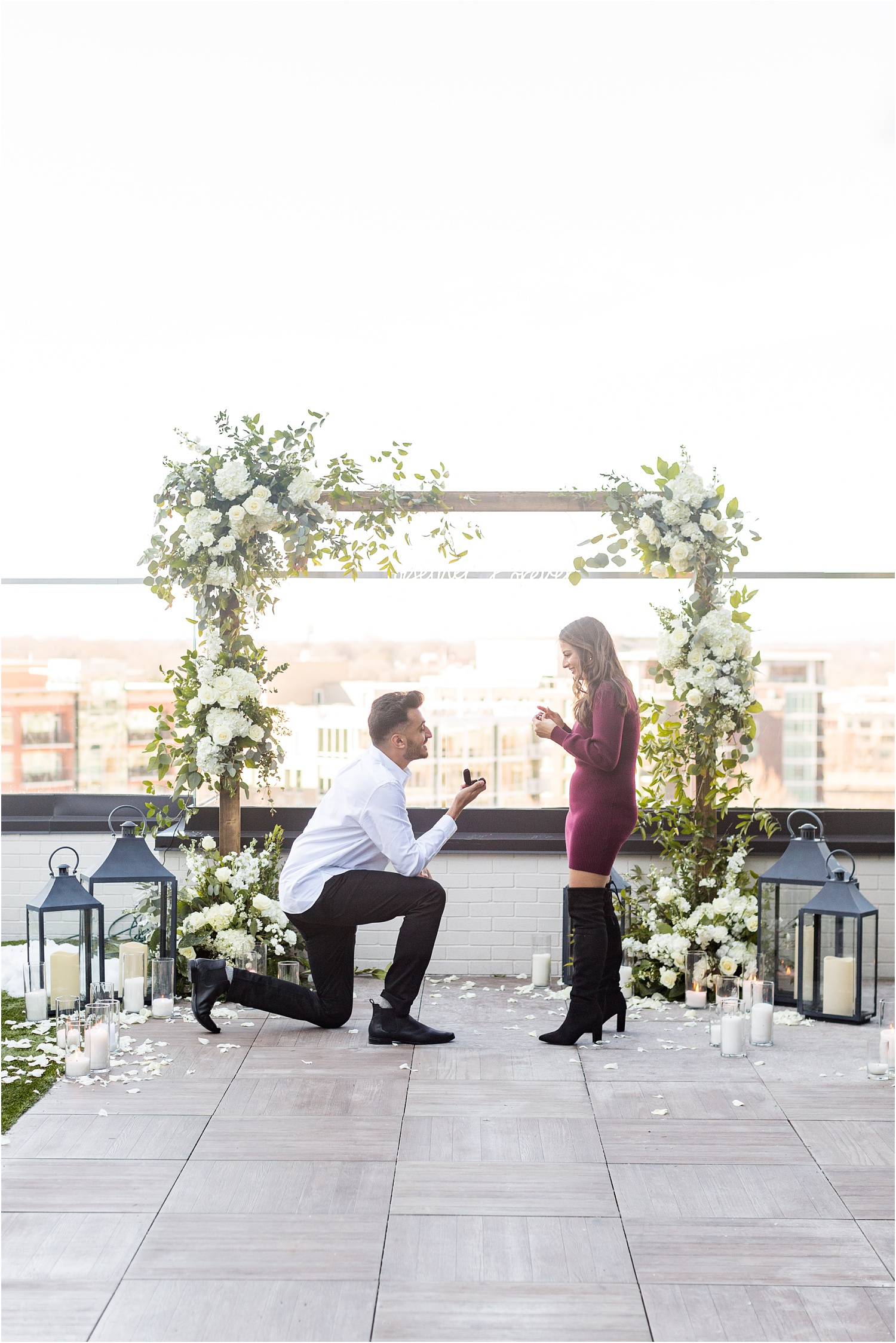 emotional rooftop proposal ryan and alyssa photography