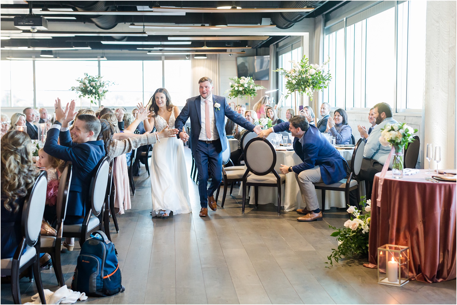 light airy reception photography
