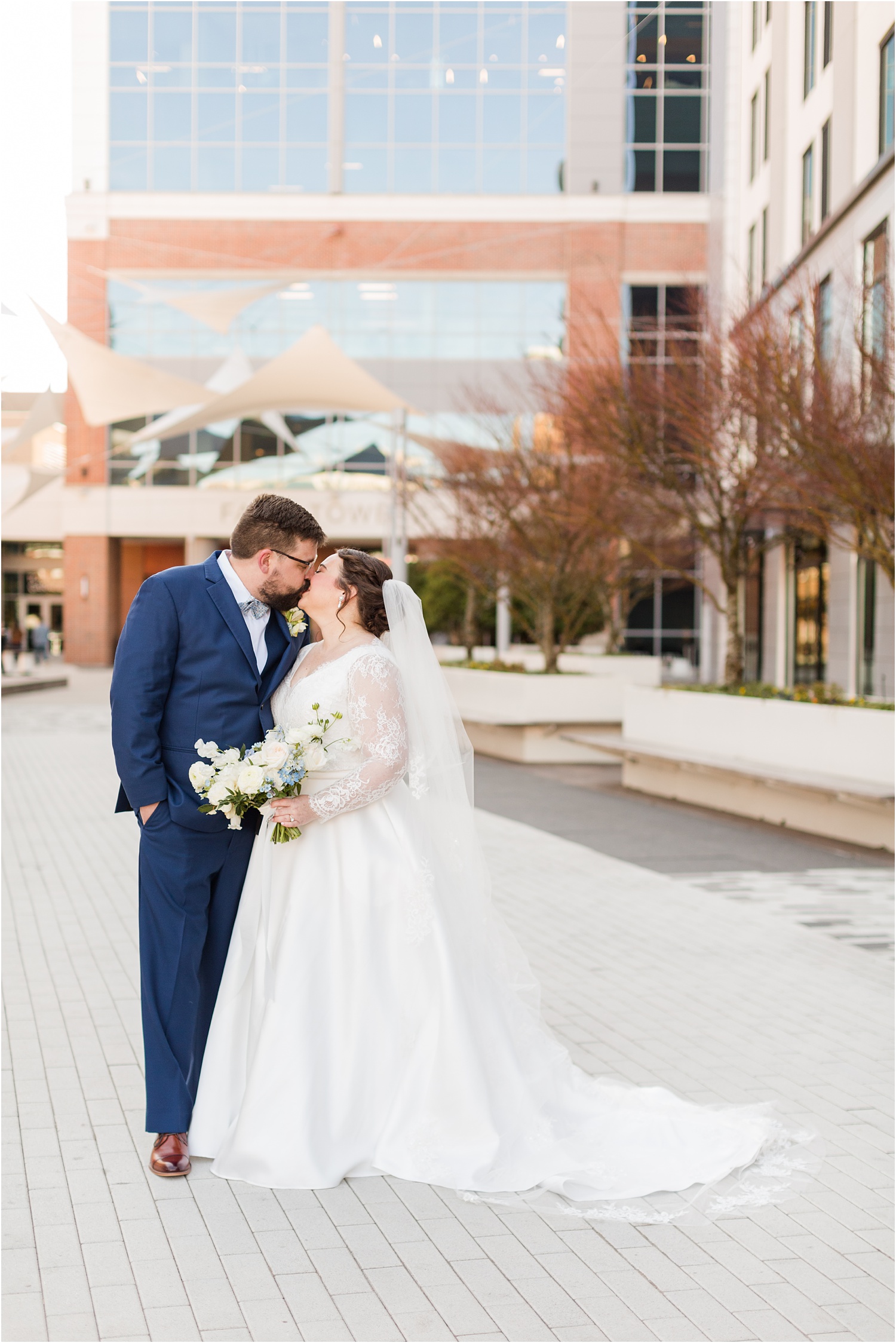 Winter Wedding with Icy Blues at Huguenot Loft