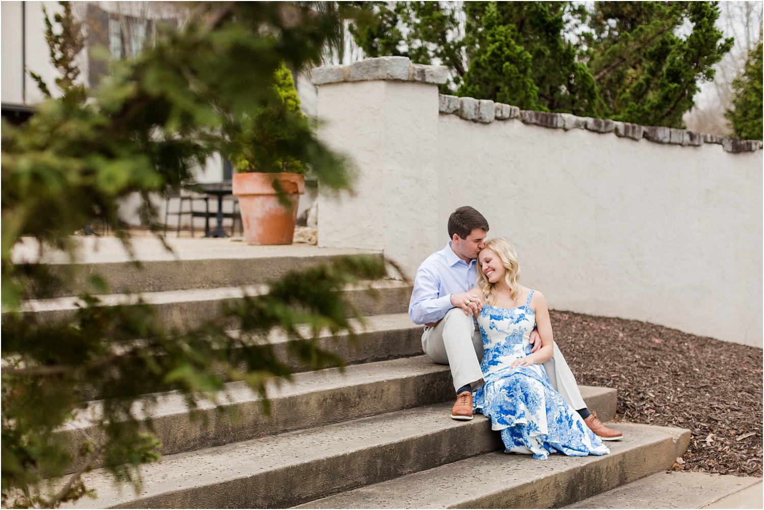 light and airy spring engagement photos