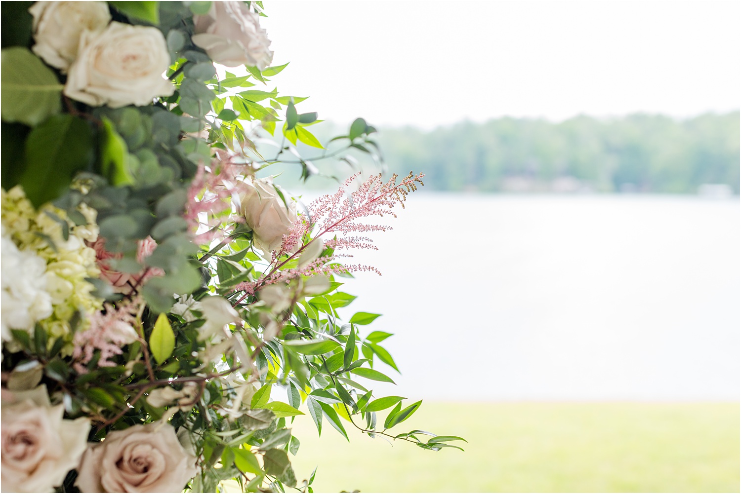 summer wedding with blush details