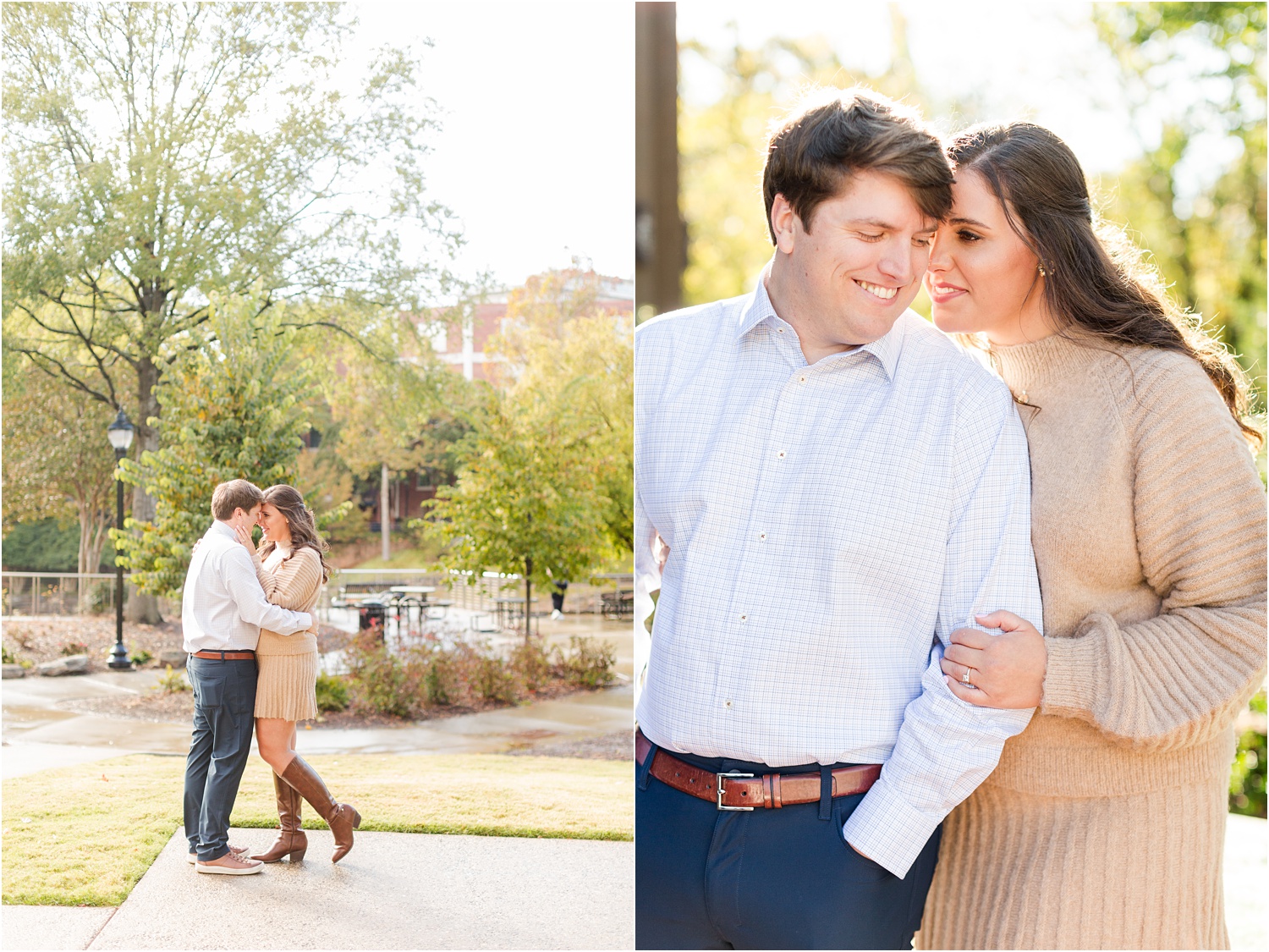 light airy engagement greenville