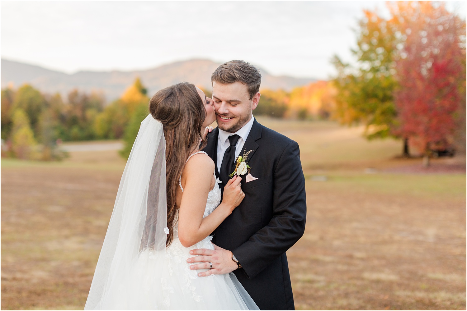 fall mountain wedding portraits