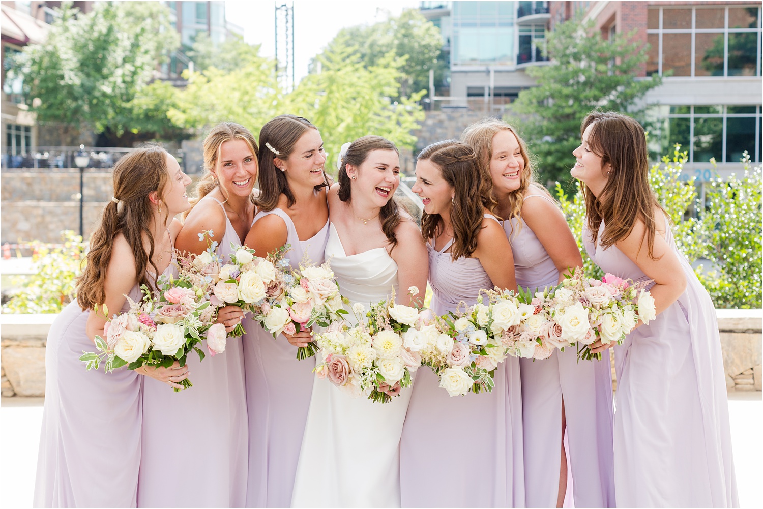 downtown greenville wedding party