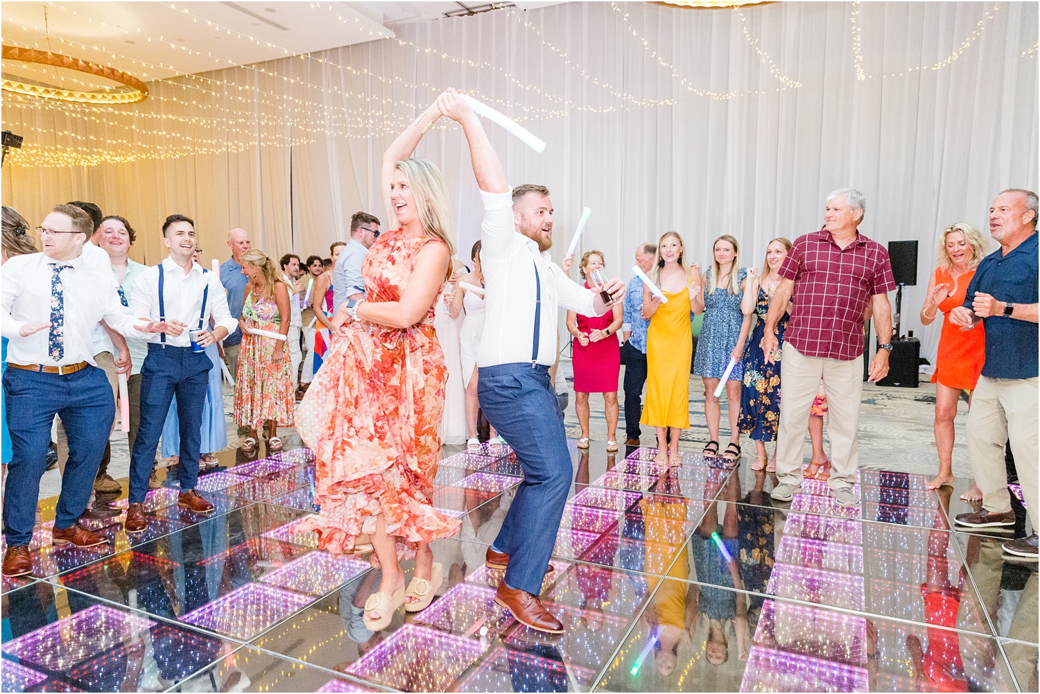 candid wedding reception dancing