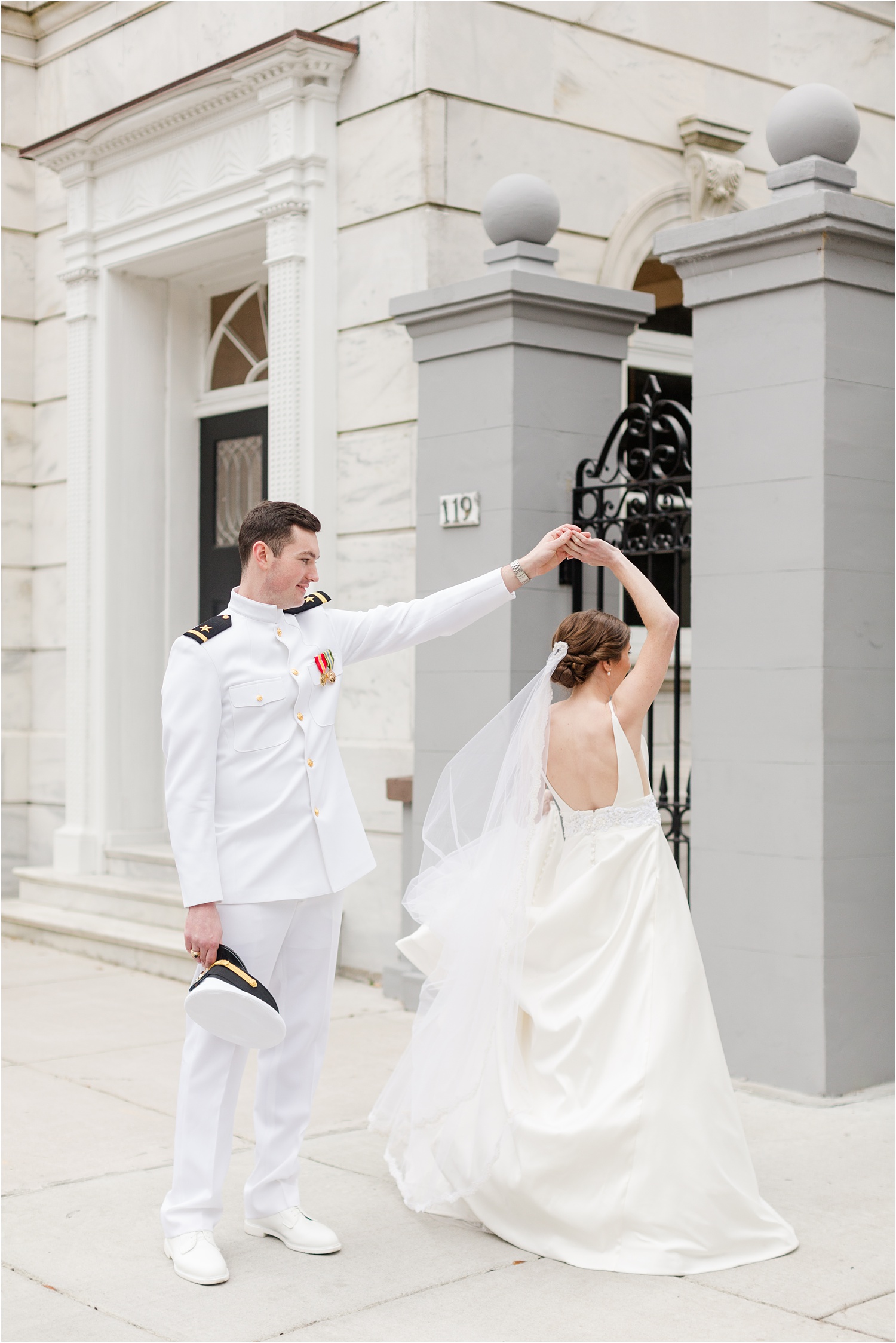 downtown charleston bride groom