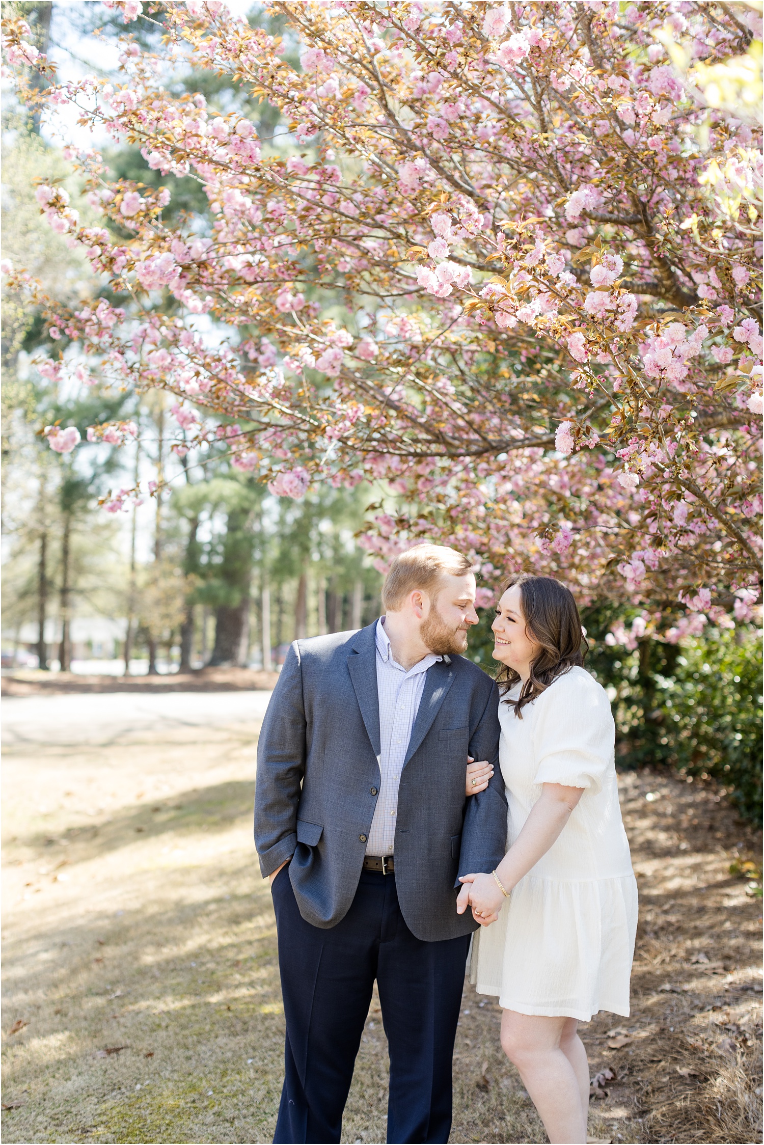 spring engagement photos greenville