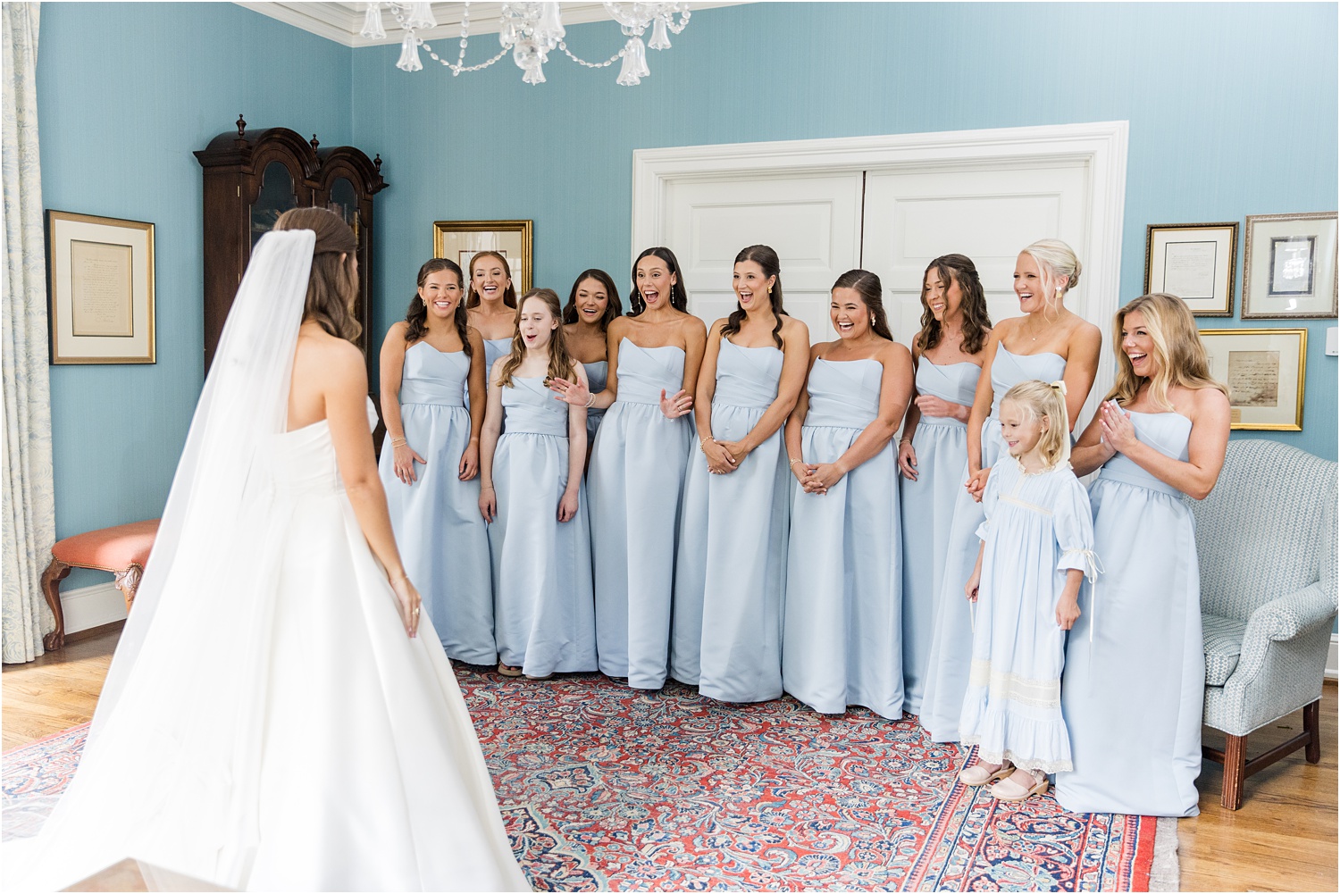 bridesmaid reveal first look