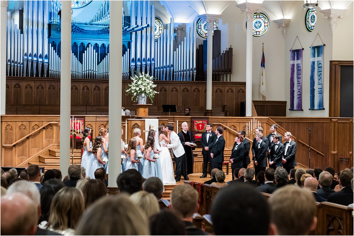 black tie church wedding