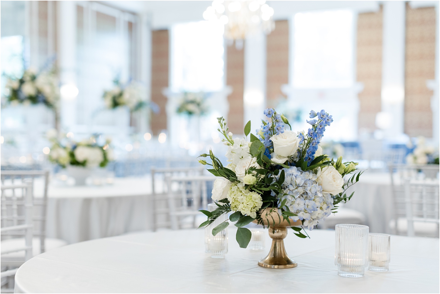 Blue Summer Wedding Centerpieces