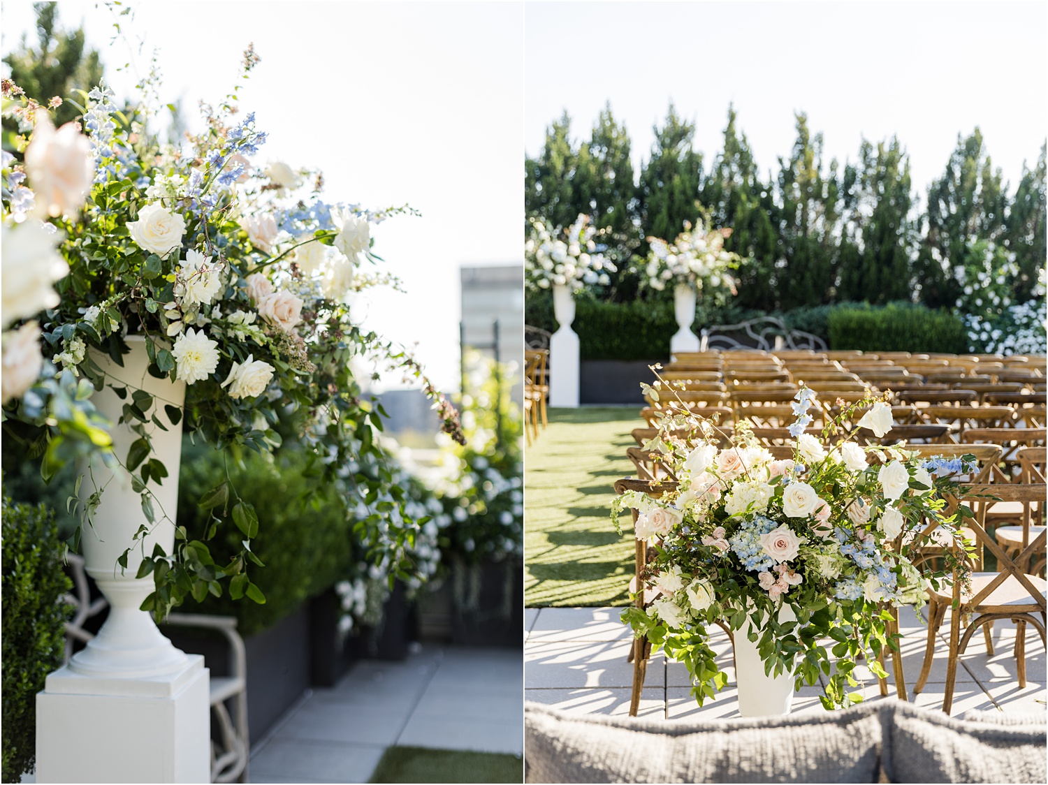 summer rooftop wedding