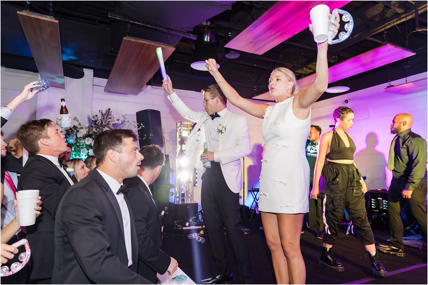 candid wedding reception 
