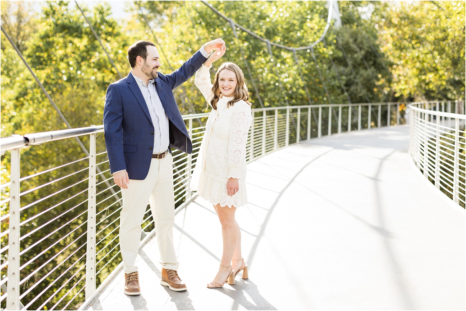 falls park bridge engagement 
