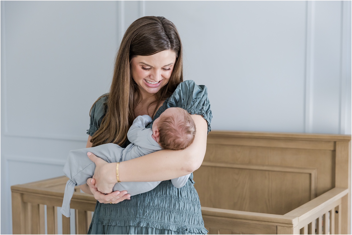 mom and baby newborn session