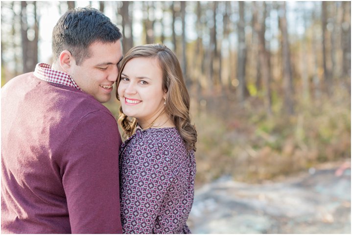 bride and groom at bald rock engagement session