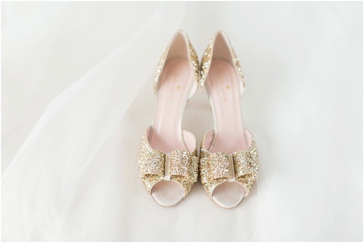 gold glitter bridal details southern wedding kate spade