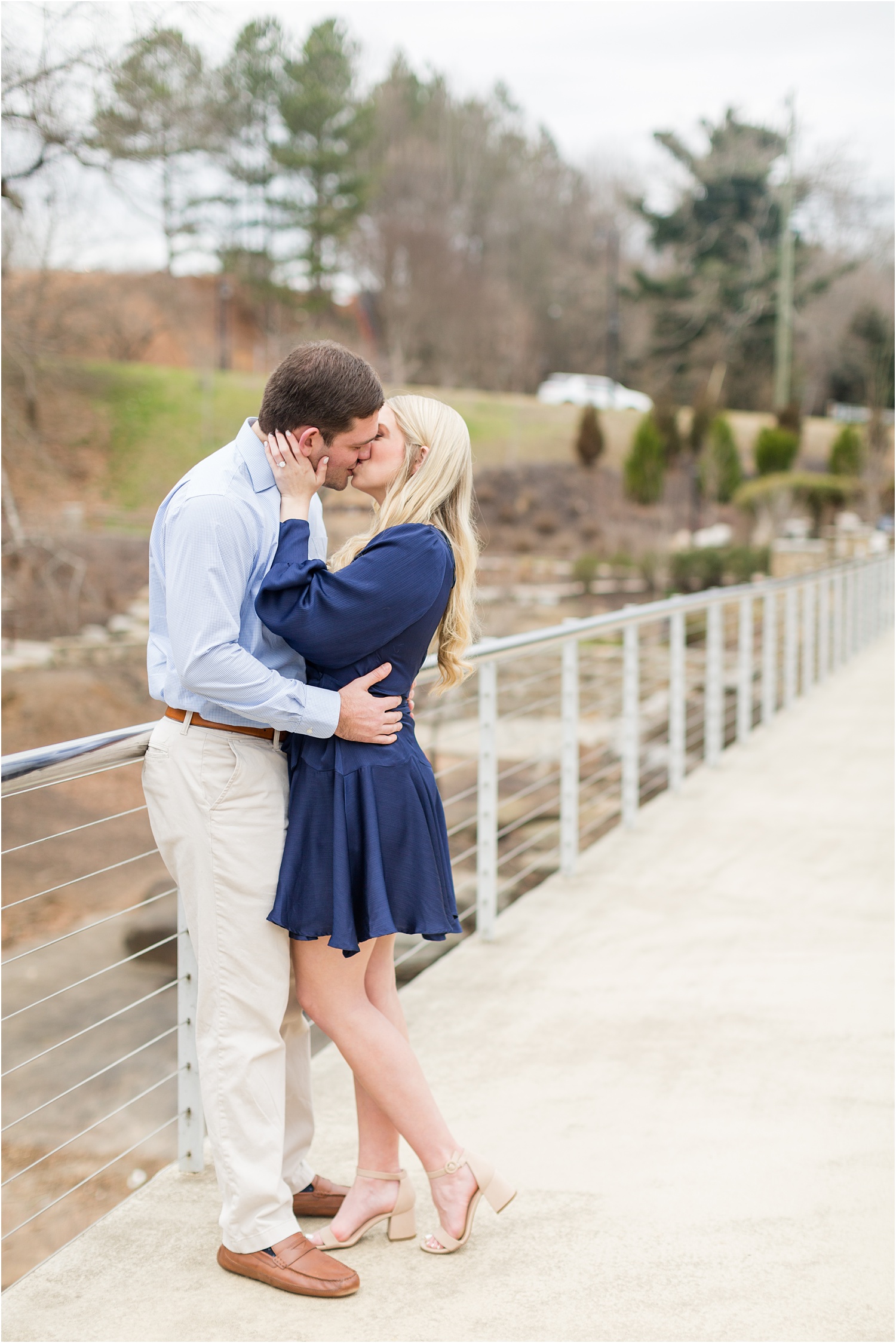 Early Spring Downtown Greenville Engagement